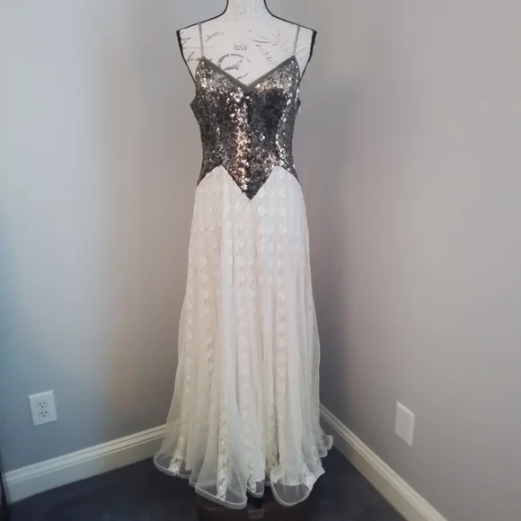 Rare Free People Kristin's Limited Edition Glamour Dress Sequin Lace - 10